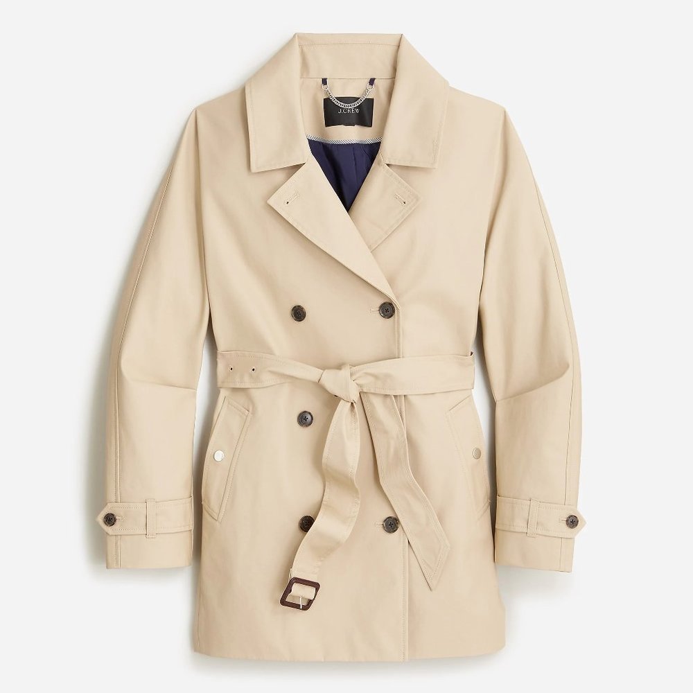 NWT J. Crew Short Trench Coat